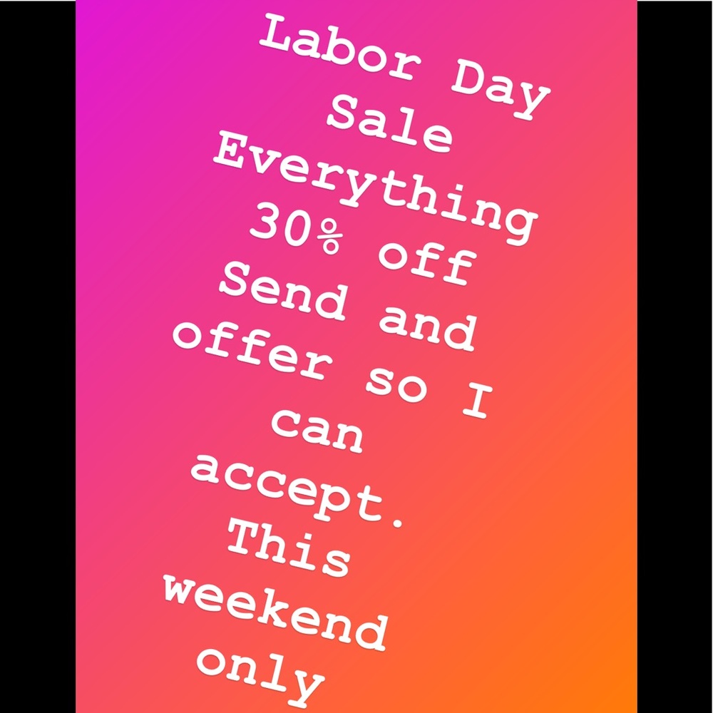 30% off Labor Day Weekend Sale